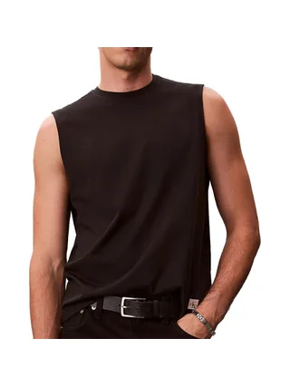 Débardeur Noir Homme Calvin Klein Jeans Badge 1
