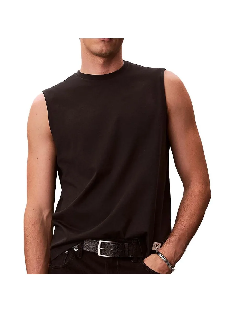 Débardeur Noir Homme Calvin Klein Jeans Badge 2