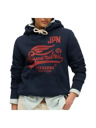 Sweat Marine Femme Superdry Floral Hood 1