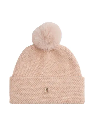 Bonnet Rose Femme Tommy Hilfiger Th Pom Pom 1