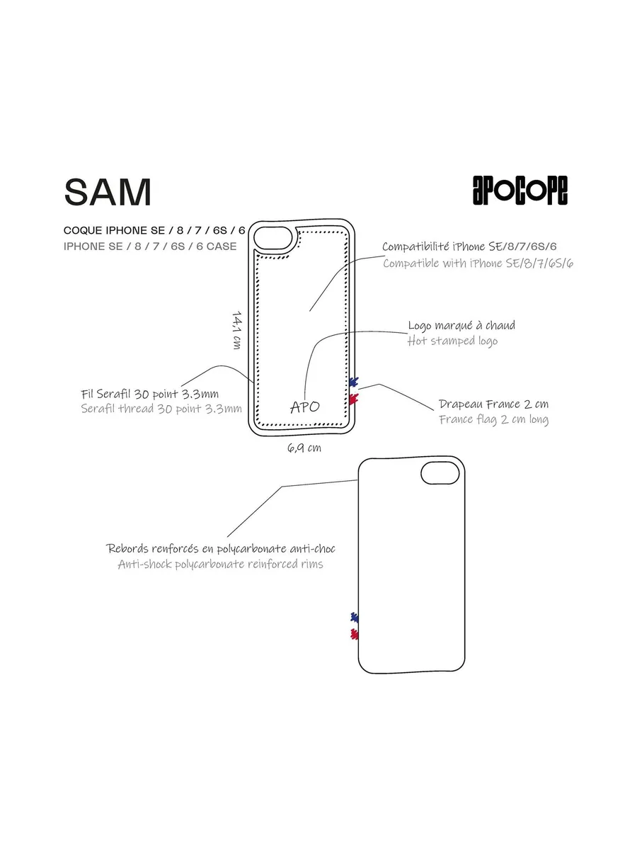 SAM - Coque iPhone 12 / 12 Pro en liège - Naturel 222