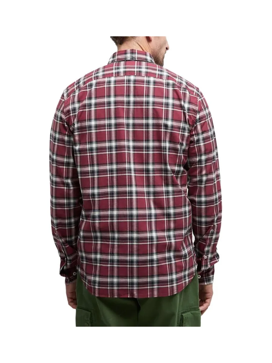 Chemise à Carreaux Marine/Bordeaux Homme Timberland Poplin 3