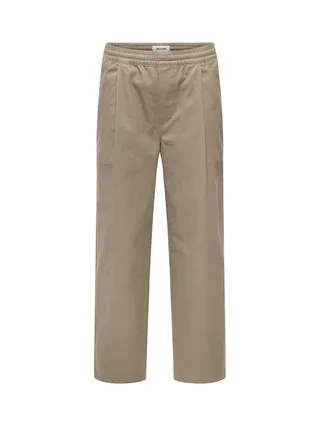Pantalon fluide Beige Foncé Homme Only & Sons Bologna 1