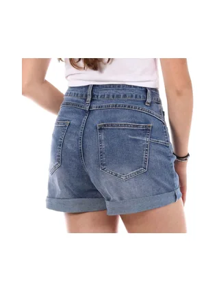Short en jean Bleu Femme Monday Premium LW526 2