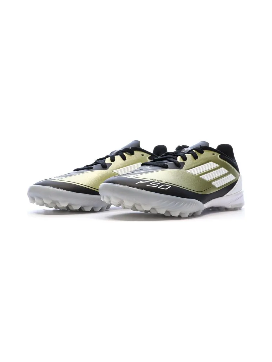 Chaussures de Foot Doré/Noir Junior Adidas F50 League TF J Messi 7