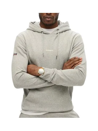 Sweat à Capuche Gris Homme Superdry Plain Hood 1