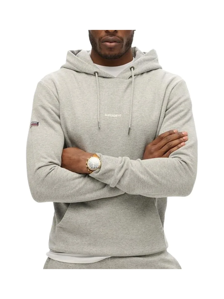 Sweat à Capuche Gris Homme Superdry Plain Hood 2