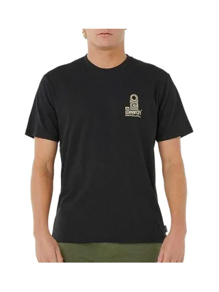 T-Shirt Noir Homme Rip Curl Vaporcool Search Stack 1