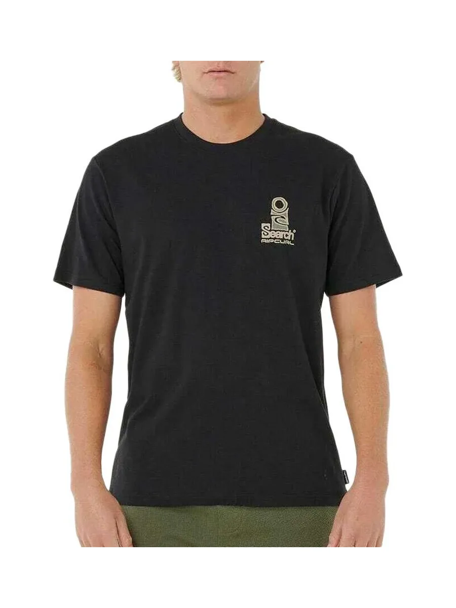 T-Shirt Noir Homme Rip Curl Vaporcool Search Stack 1