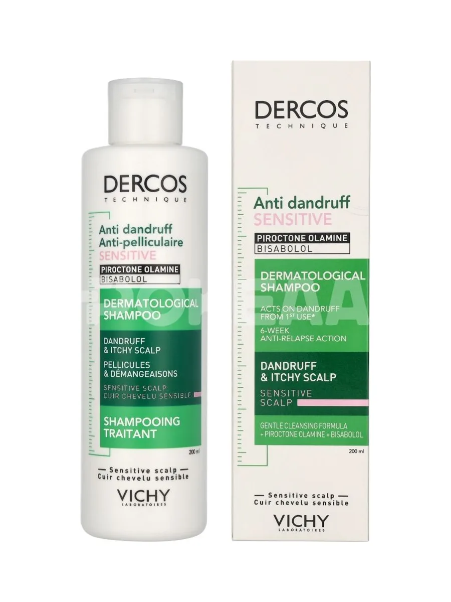 Vichy Dercos Anti-Dandruff Sulphate Free Shampoo 200ml - Sensative skin 1