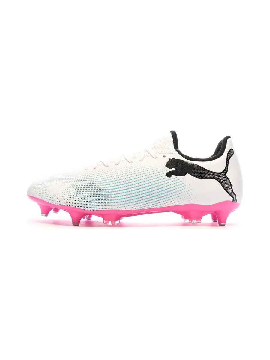 Chaussures de football Blanche/Noire/Rose Homme Puma Future 7 Play 2