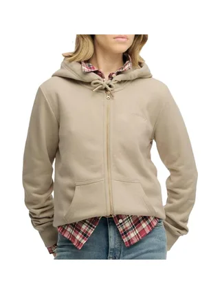 Sweat Taupe Femme Superdry Essential Logo Ziphood Hb 1