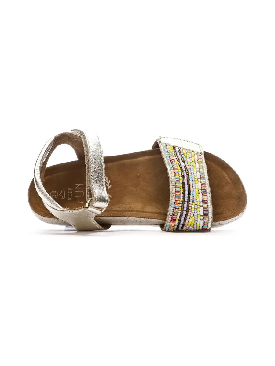 Sandales Doré et Perles Fille Mod8 Mo Charlene 5