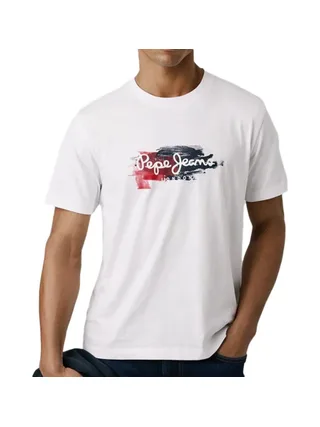 T-Shirt Blanc Homme Pepe jeans Trey 1