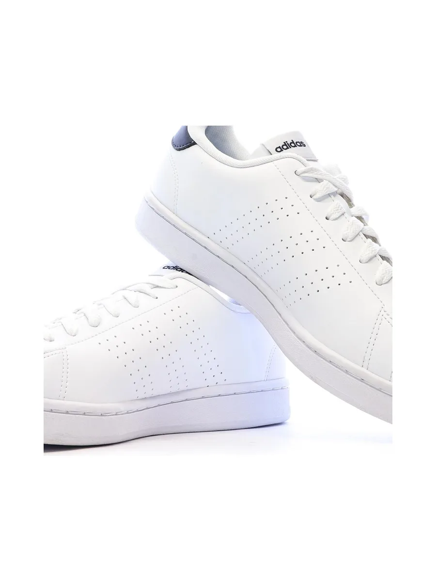 Baskets Blanches/Noires Homme Adidas Advantage 7