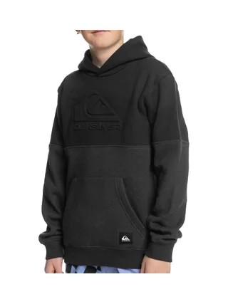 Sweat à Capuche Noir Garçon Quiksilver Emboss 1