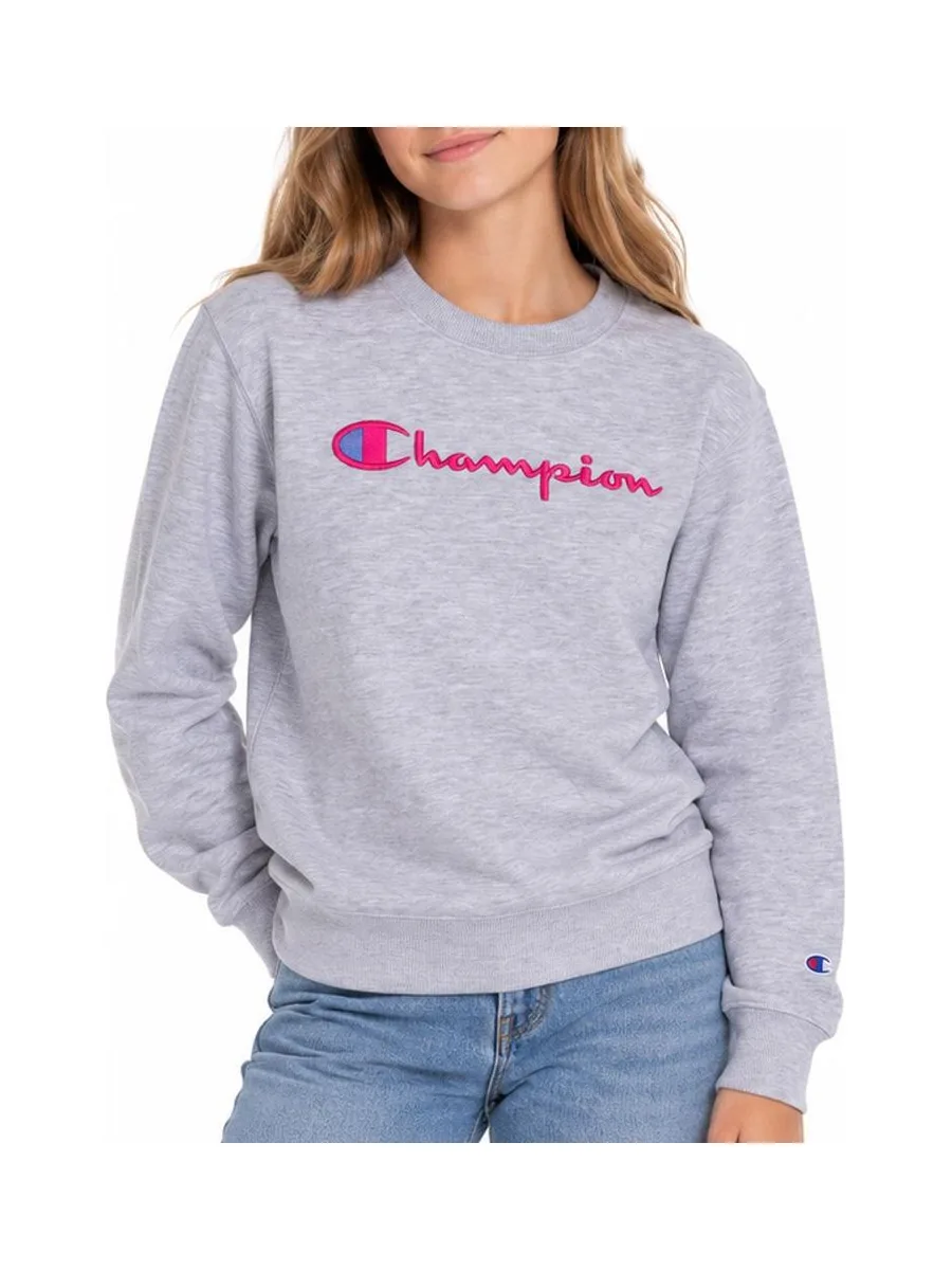 Sweat Gris/Rose Fille Champion Signature Crew 2