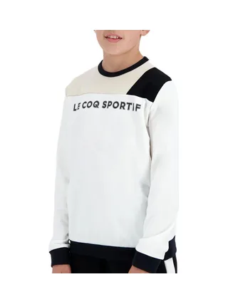 Sweat Blanc/Noir Garçon Le Coq Sportif Graphique 1