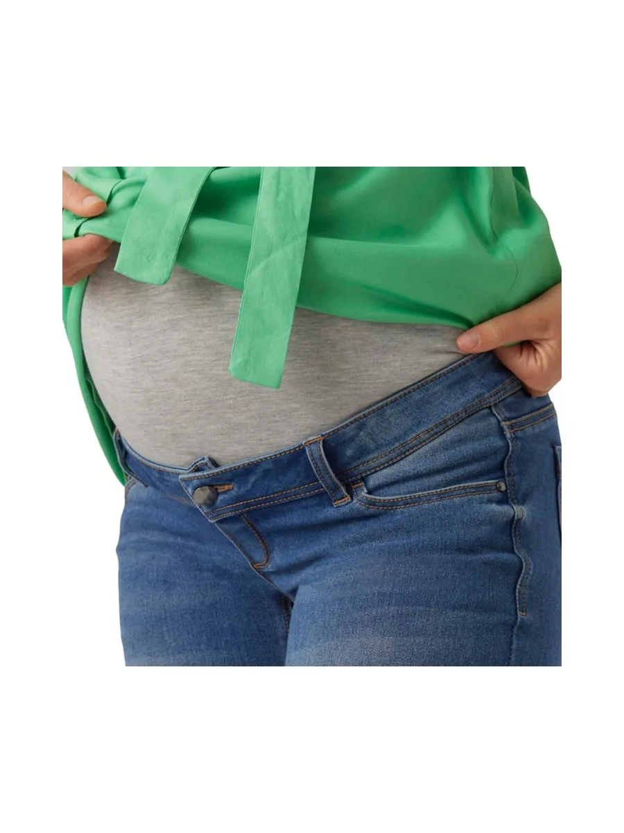 Pantacourt de Grossesse Bleu Femme Mamalicious Rome 4