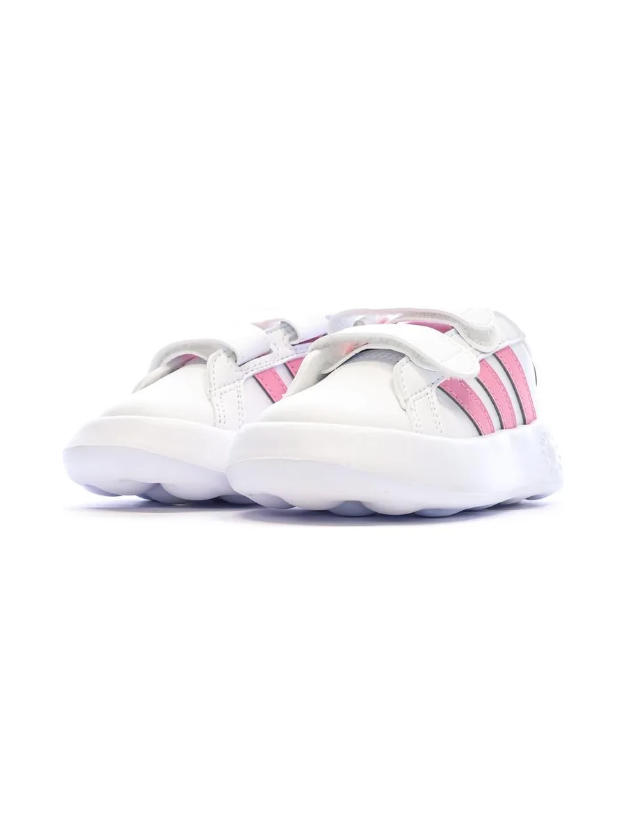 Baskets Blanches/Roses Bébé Fille Adidas Grand Court 2.0 7