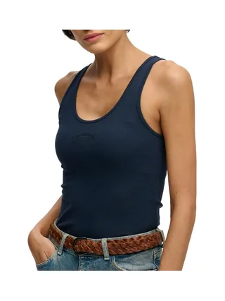 Débardeur Marine Femme Superdry Logo Scoop 1