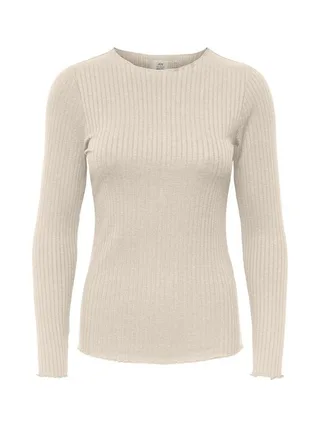 T-Shirt Manches Longues Beige Femme JDY Fransiska 1