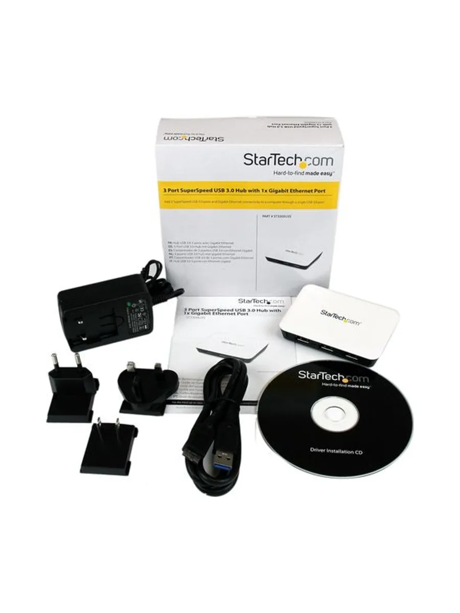 USB 3 to Gigabit Network Adapter w/Hub 4