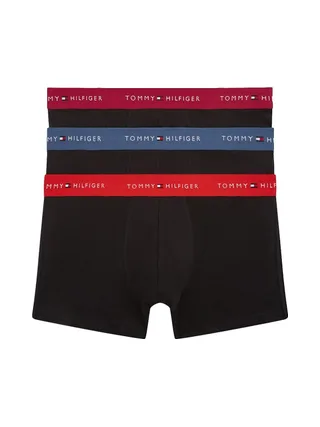 x3 Boxers Noir/Rouge/Bleu Homme Tommy Hilfiger Trunk 1