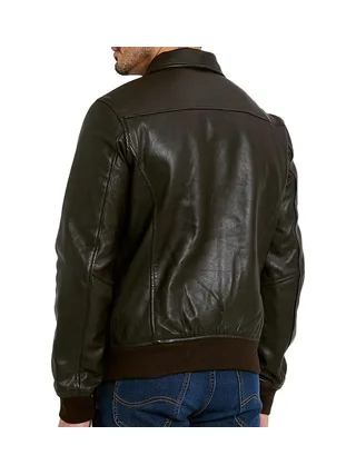 Blouson cuir Marron Homme Schott Mens Leather Pilot 2