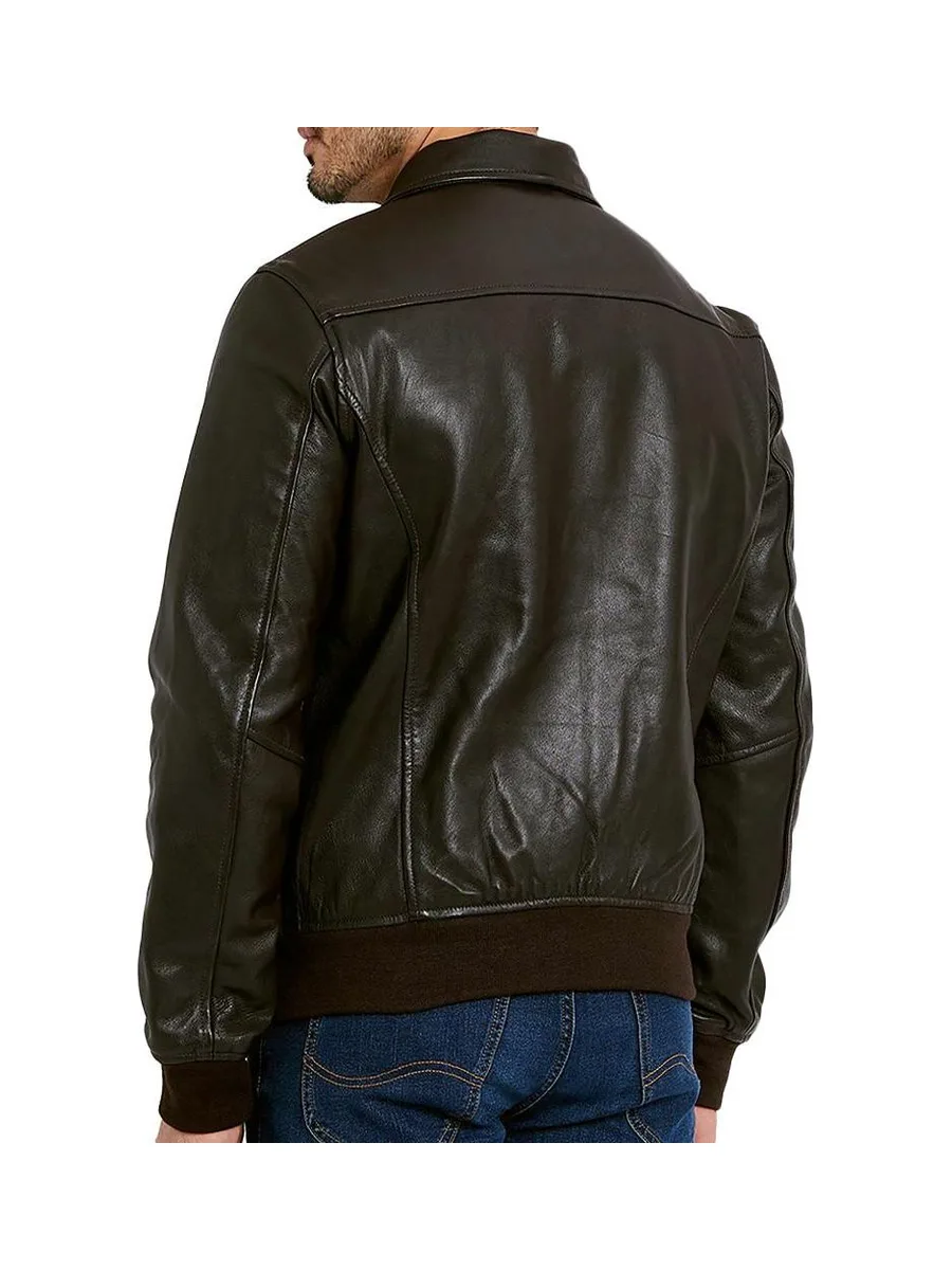 Blouson cuir Marron Homme Schott Mens Leather Pilot 3