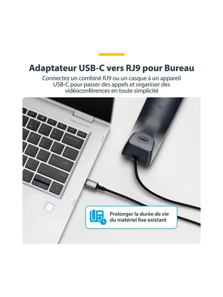USB-C to RJ9 Adapter for Handset/Headset 7