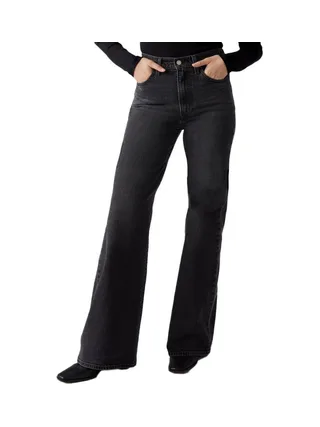Jean Noir Femme Levi's Ribcage Bells Med Indigo A7503 1