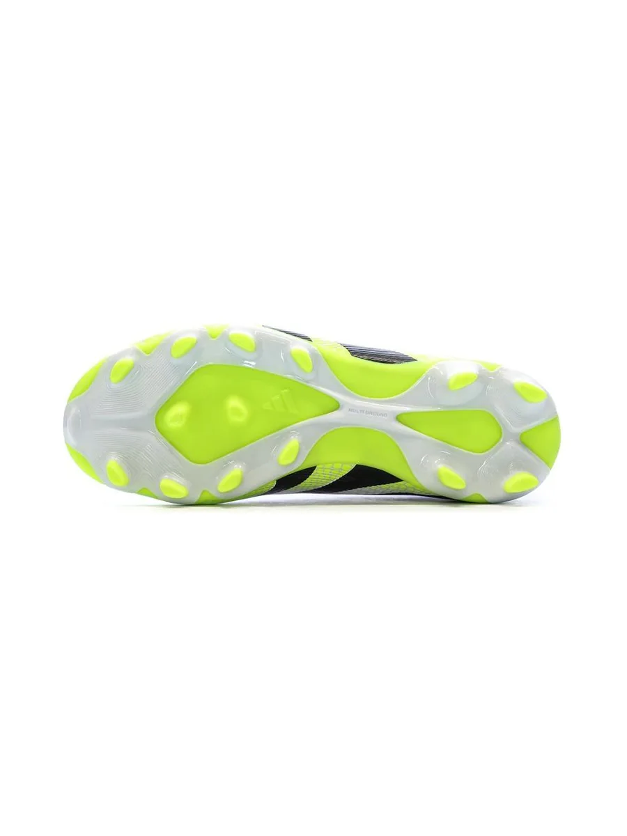 Chaussures de Foot Blanc/Noir/Jaune Junior Adidas Predator League MG 6