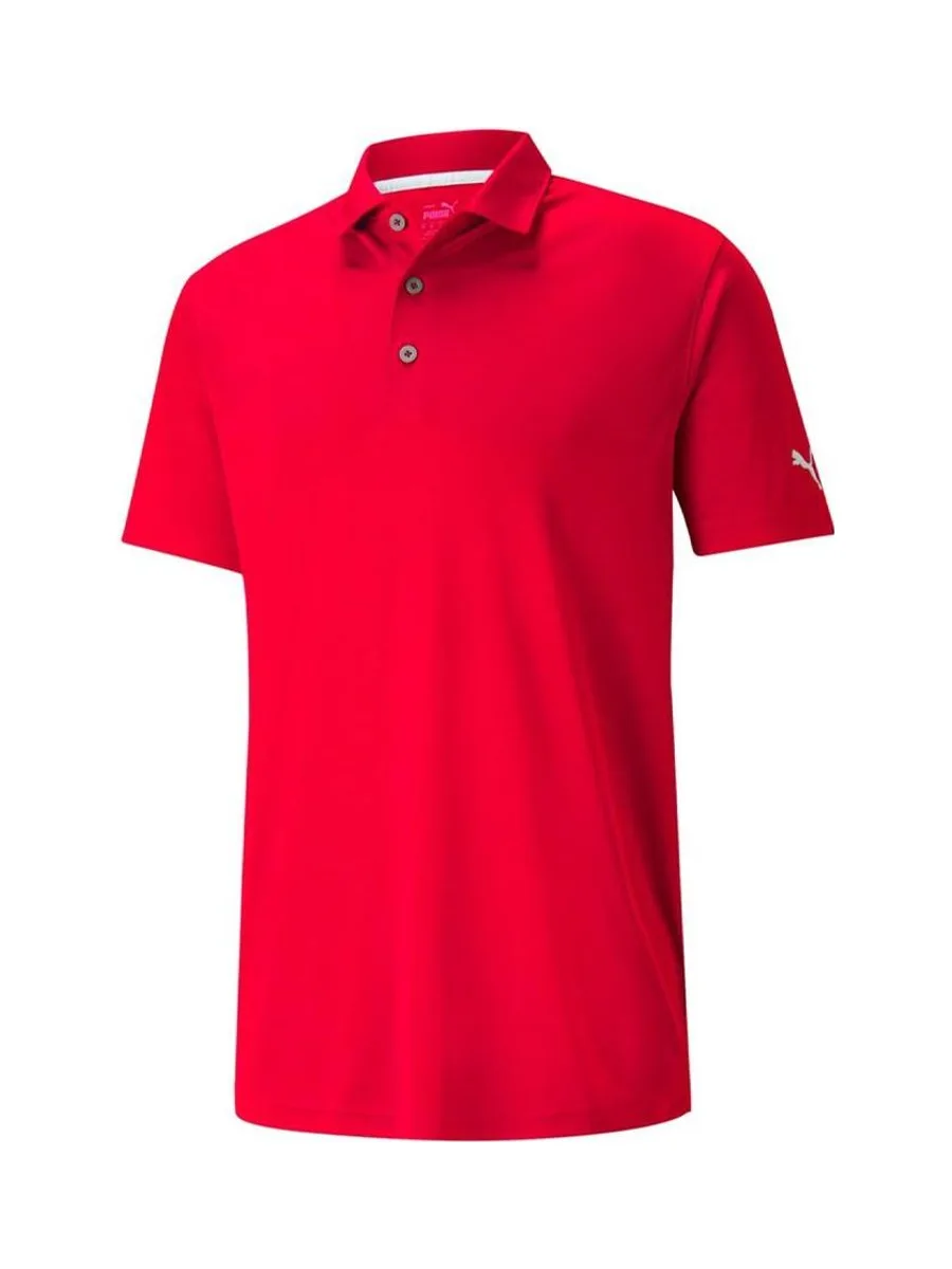 Polo de golf Rouge Homme Puma Gamer 2
