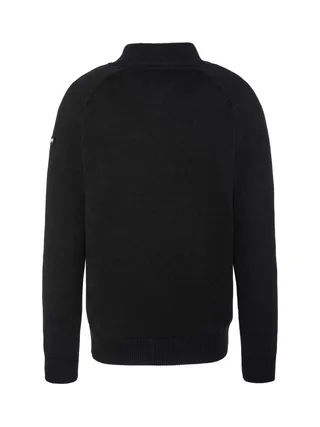 Pull 1/4 zip Noir Homme Schott Plali 2
