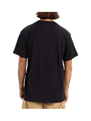 T-shirt Noir Homme Quiksilver Retro Fade Yem 2