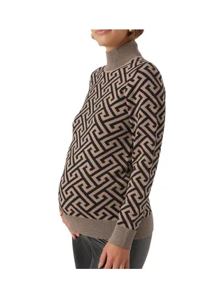 Pull de Grossesse Marron/Noir Femme Vero Moda Marternity Maria 1