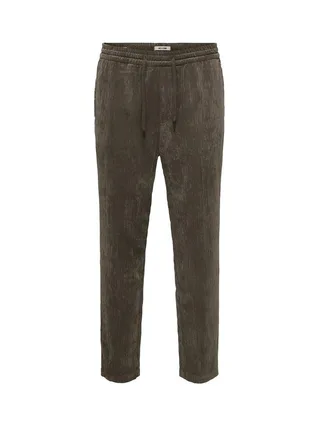 Pantalon en velours Marron Homme Only & Sons Taper Corduroy 3
