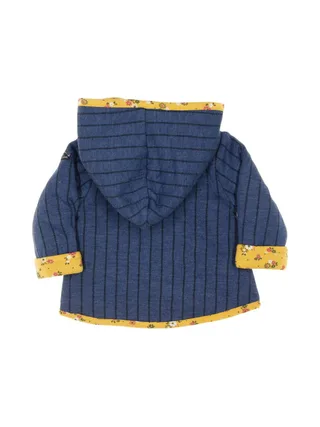 Veste réversible Bleu/Jaune à fleurs Fille EOM Ezeima 2