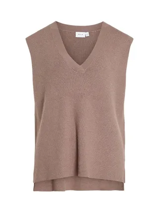 Pull Sans Manches Beige Femme Vila Vichelle 1