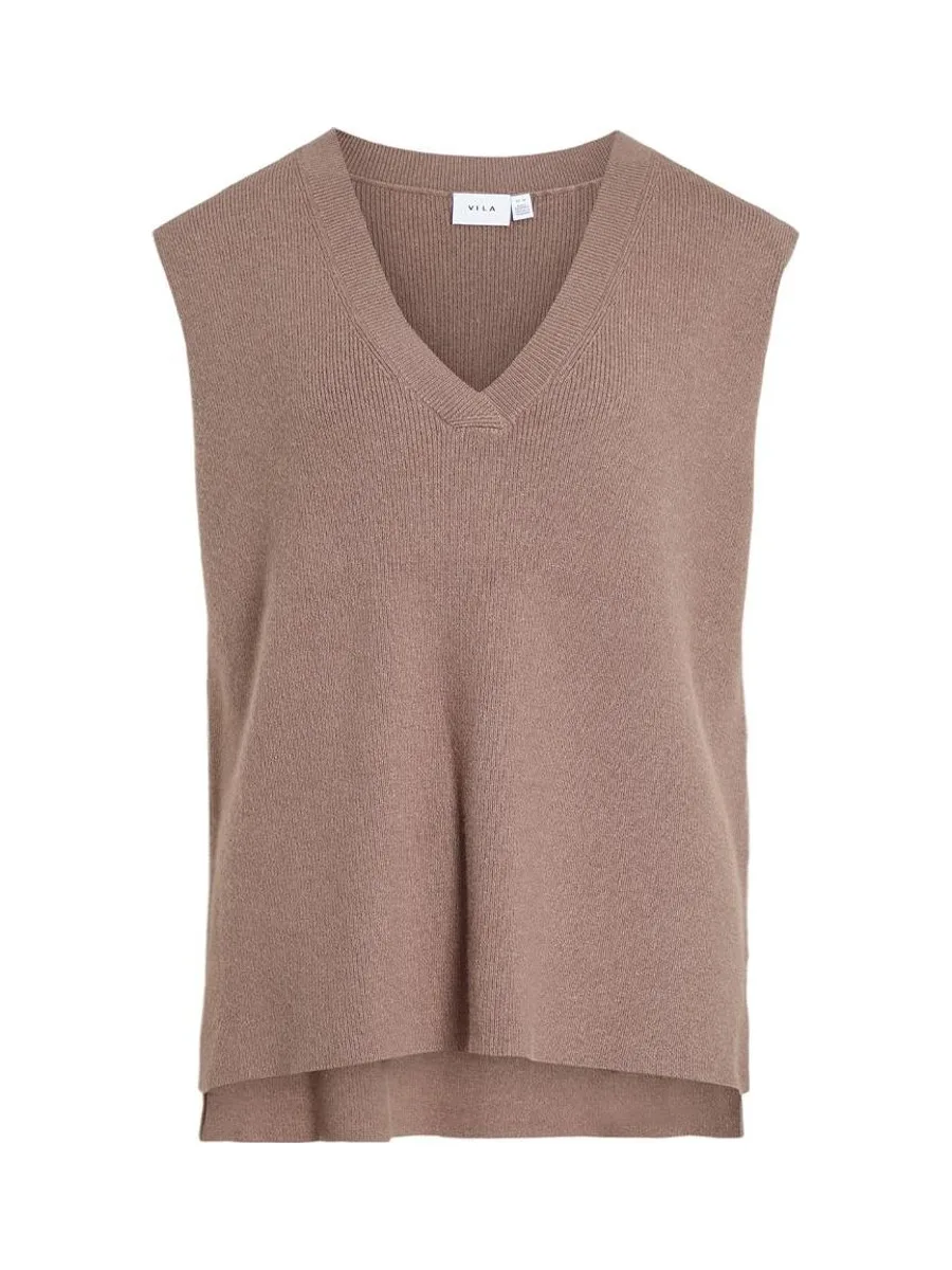 Pull Sans Manches Beige Femme Vila Vichelle 2