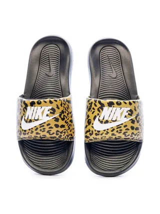 Claquettes Noir/Léopard Femme Nike Victori One 3