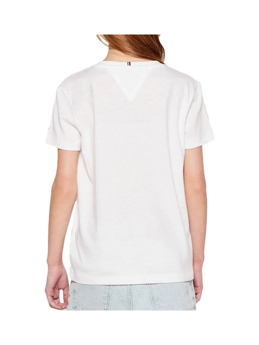T-Shirt Blanc Fille Tommy Hilfiger Script 3