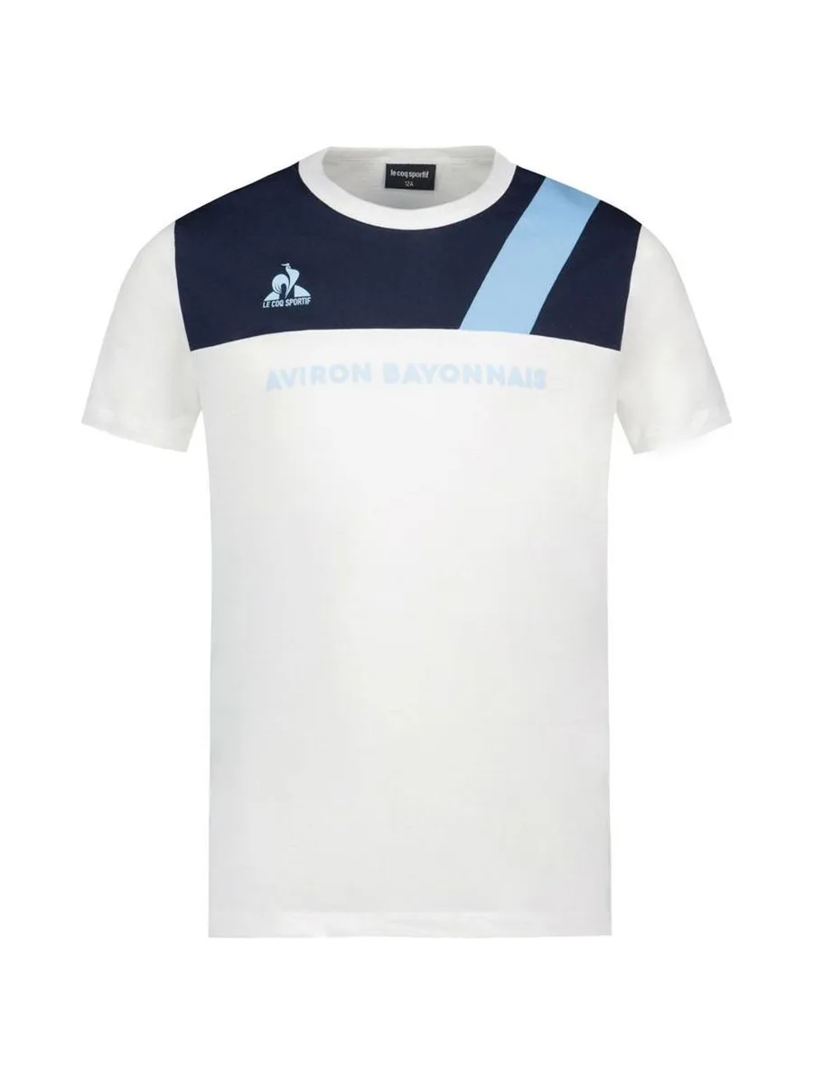 Aviron Bayonnais T-Shirt Blanc Homme Le Coq Sportif N°1 1
