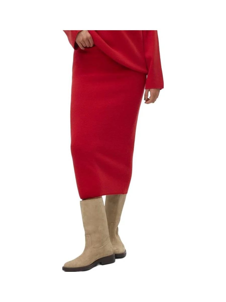 Jupe Rouge Femme Vero Moda Gold Pinstripe 2