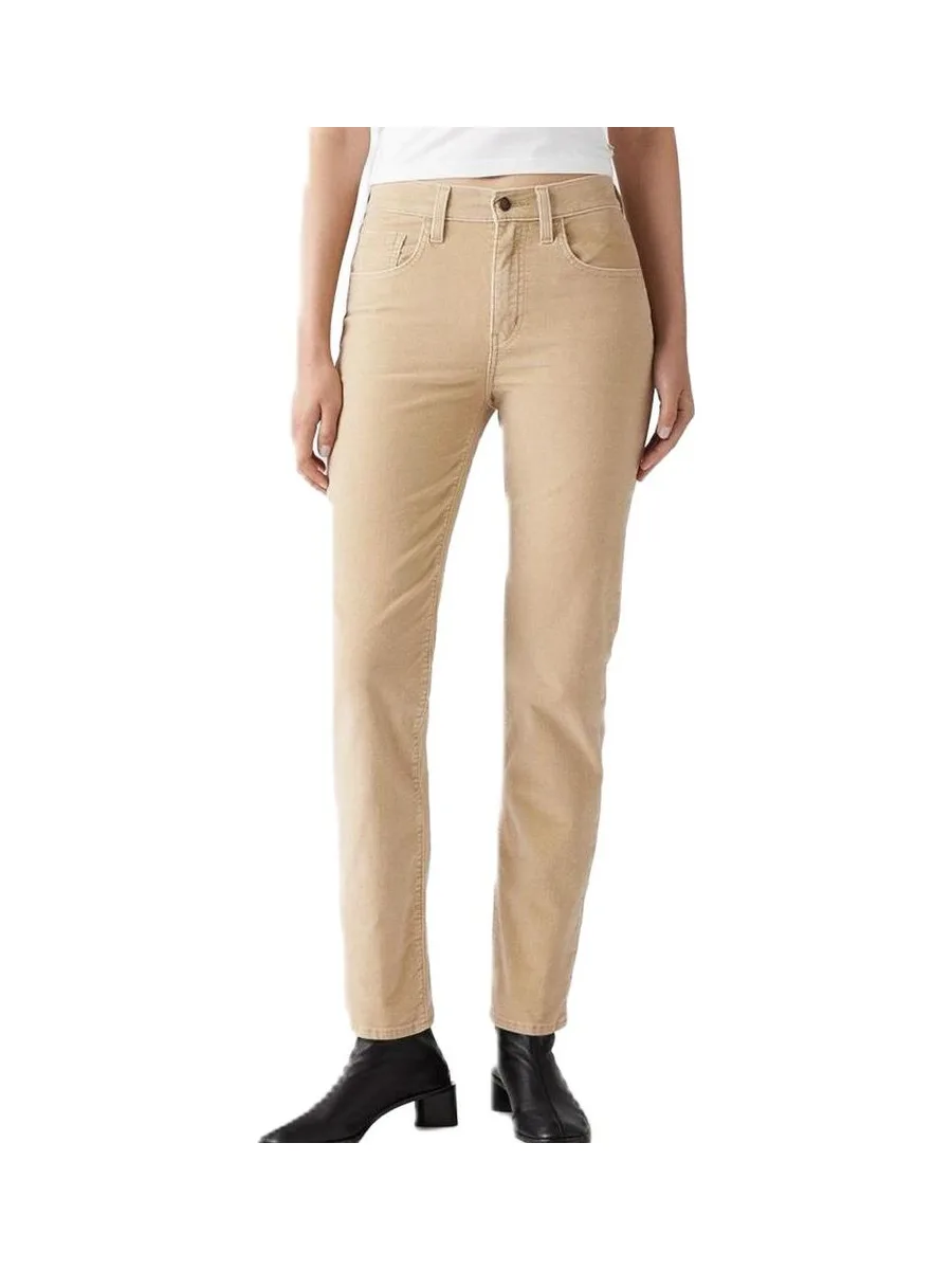 Jean 724 Beige Classique Femme Levi's High Rise Straight 18883 1