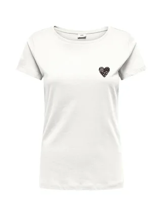 T-Shirt Blanc/Noir Femme JDY Paris 1