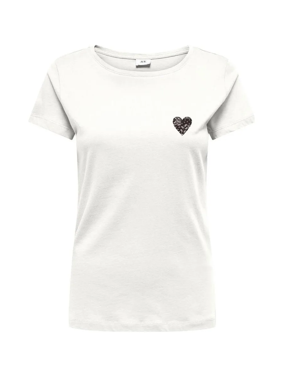 T-Shirt Blanc/Noir Femme JDY Paris 2