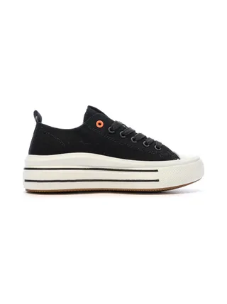 Baskets Basses Noires Femme Refresh Lona 2