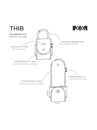 THIB - Étui AirPods 1 & 2 en liège - Naturel 33